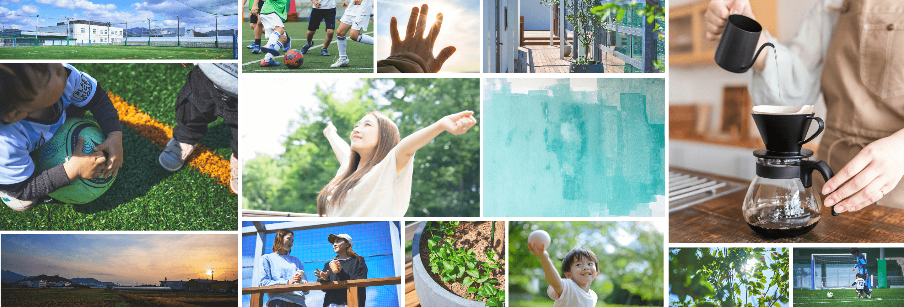 複数枚の写真を集めた画像